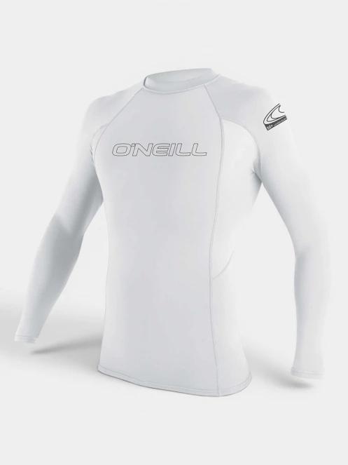 lycra cu maneci lungi pt. barbati O'Neill Basic Skins L/S Rash Guard alb 2