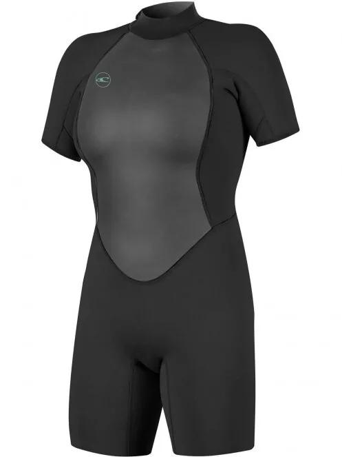 imbracaminte din neopren, cu maneci scurte pt. femei O'Neill Wms Reactor-2 2mm Back Zip S/S Spring negru 2