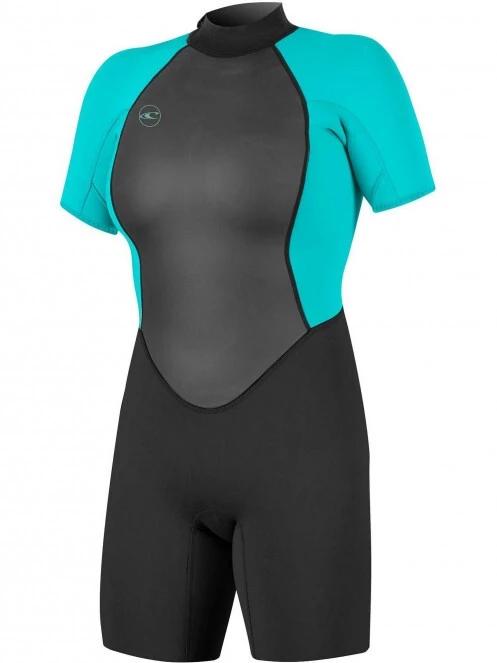 imbracaminte din neopren, cu maneci scurte pt. femei O'Neill WMS REACTOR-2 2MM BACK ZIP S/S SPRING  negru 2
