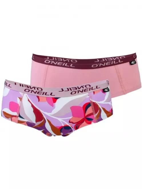 indispensabili pt. femei O'Neill Women Hipster Calla Floral Plain 2-pack roz 2