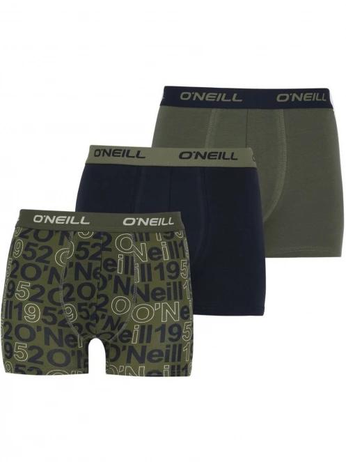 indispensabili pt. barbati O'Neill Men boxer O'Neill aop logo & plain 3-pack oliv 2