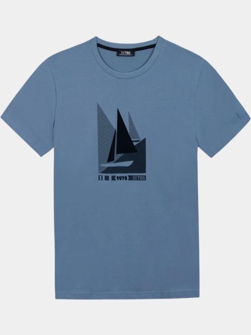 tricou cu maneci scurte pt. barbati TBS Omaritee albastru 2