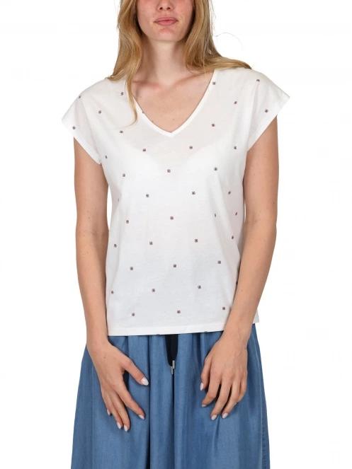 tricou cu maneci scurte pt. femei TBS Paigesan alb 2