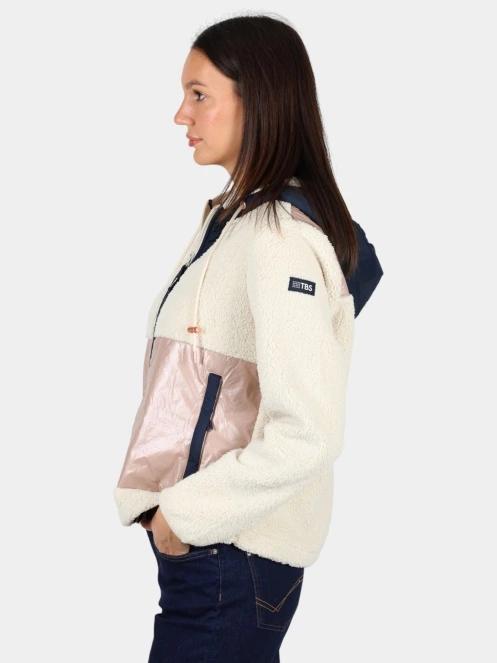pulover cu gluga pt. femei TBS Paulazip nisip 3