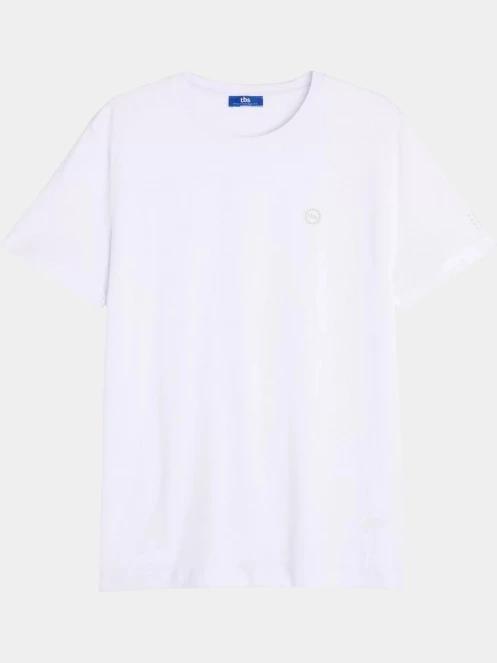 tricou cu maneci scurte pt. barbati TBS Pieretee alb 2