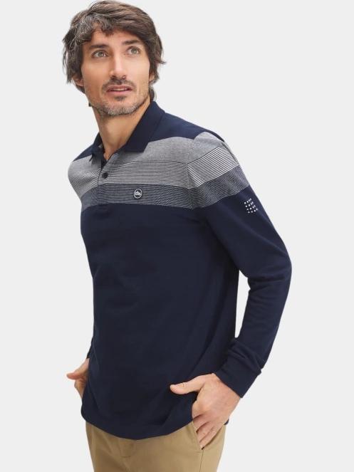 tricou cu maneci lungi pt. barbati TBS Ravelpol albastru inchis 2
