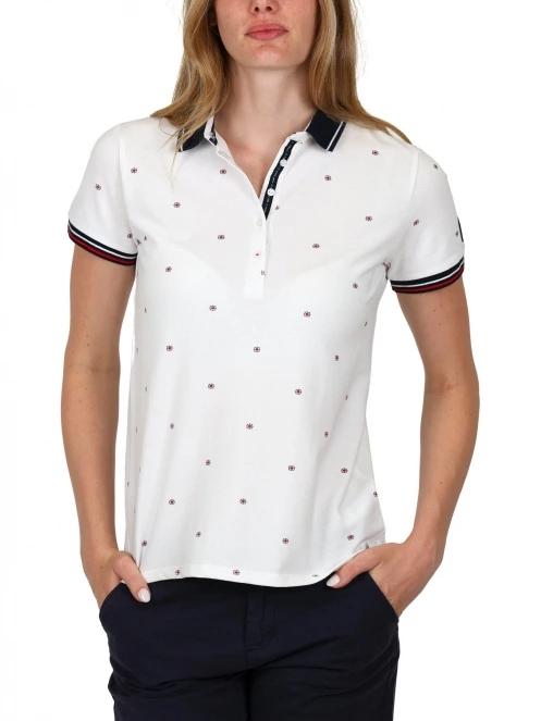 tricou cu guler pt. femei TBS Rayanpol alb 2