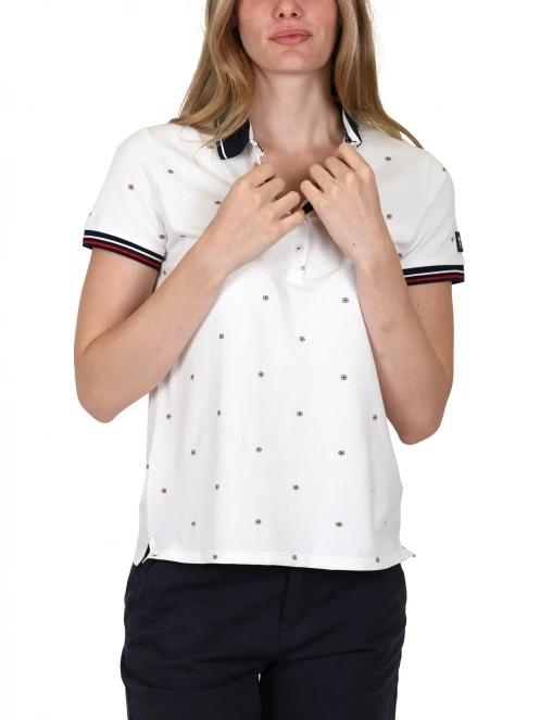 tricou cu guler pt. femei TBS Rayanpol alb 3