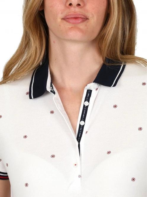 tricou cu guler pt. femei TBS Rayanpol alb 6