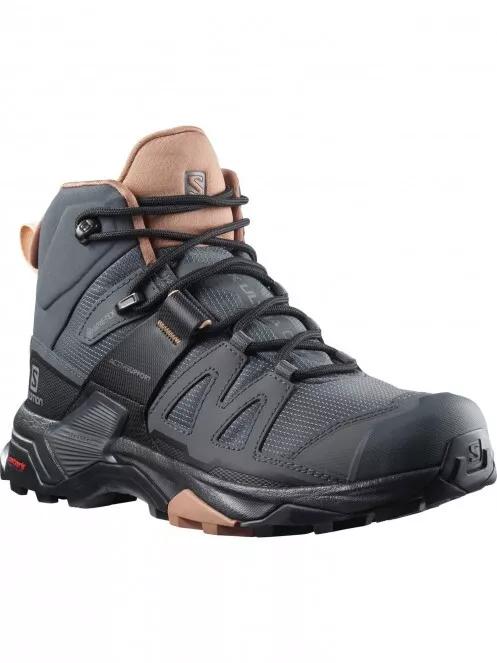 bocanci de drumetie impermeabili pt. femei Salomon X Ultra 4 Mid Gtx W negru 2
