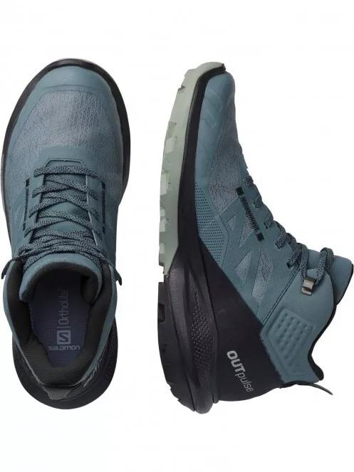 bocanci de drumetie impermeabili pt. femei Salomon Outpulse Mid Gtx W gri 5