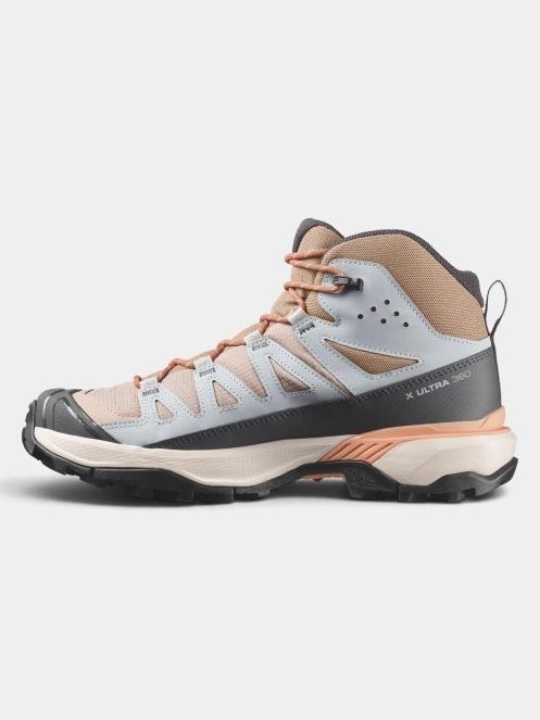 bocanci de drumetie impermeabili pt. femei Salomon X Ultra 360 Mid Gtx W maro 3
