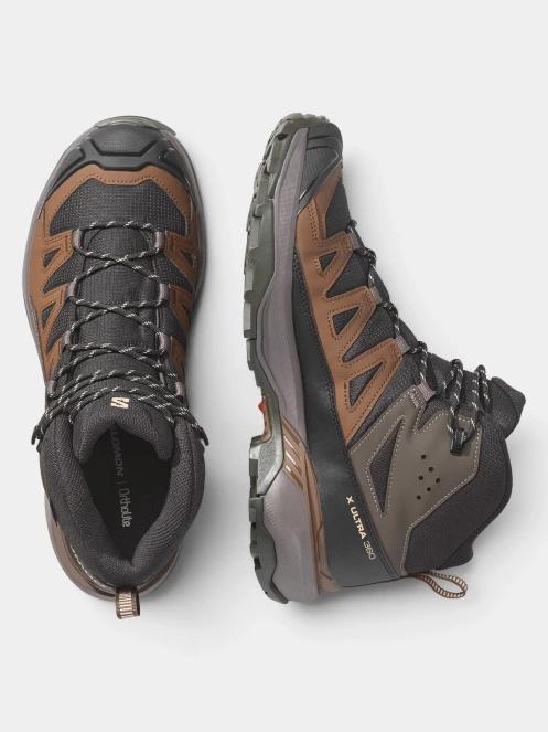 bocanci de drumetie impermeabili pt. barbati Salomon X Ultra 360 Mid Gtx oliv 5