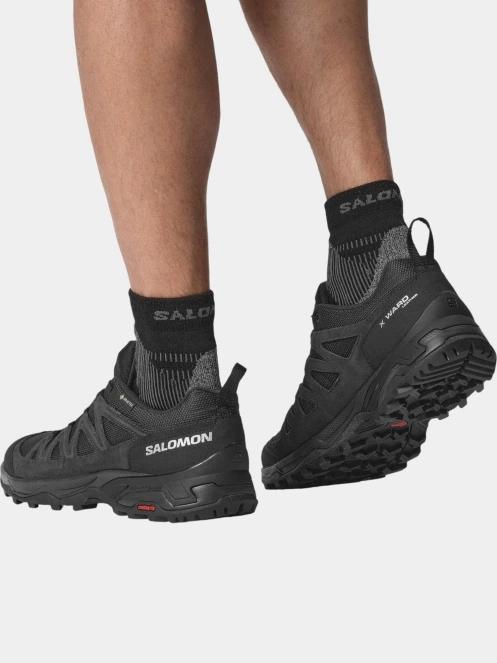 pantofi de drumetie impermeabili pt. barbati Salomon X Ward Leather Gtx negru 9