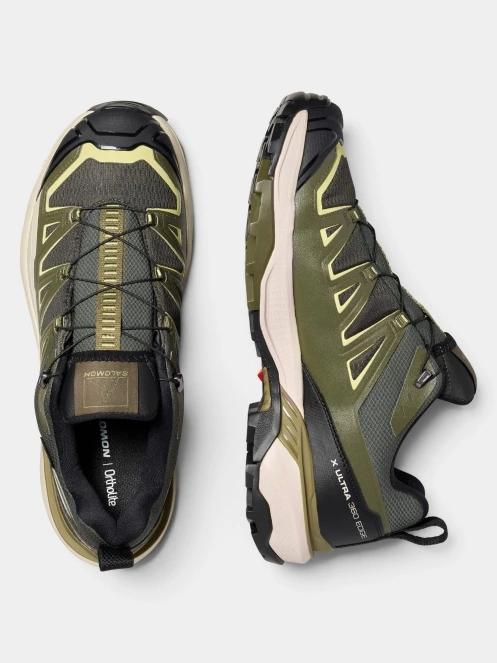 pantofi de drumetie impermeabili pt. barbati Salomon X Ultra 360 Edge Gtx verde inchis 12