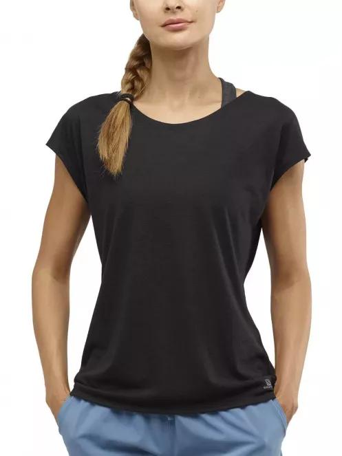 tricou pentru sport, cu maneci scurte pt. femei Salomon Comet Shaped Tee W negru 2