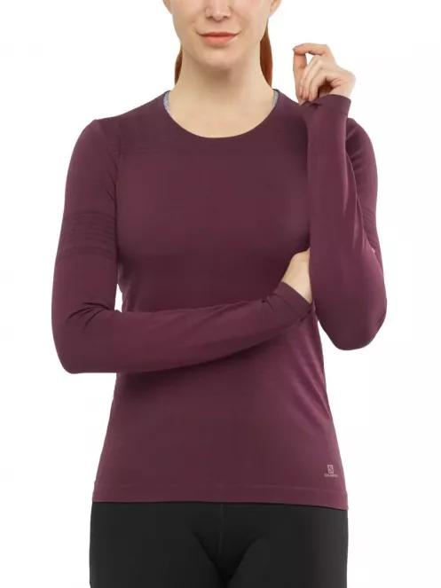 tricou cu maneci lungi, pentru sport pt. femei Salomon Elevate Move On Ls Tee W violet 2