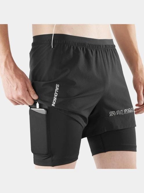 pantaloni scurti pentru sport pt. barbati Salomon Cross 2In1 Shorts M negru 4