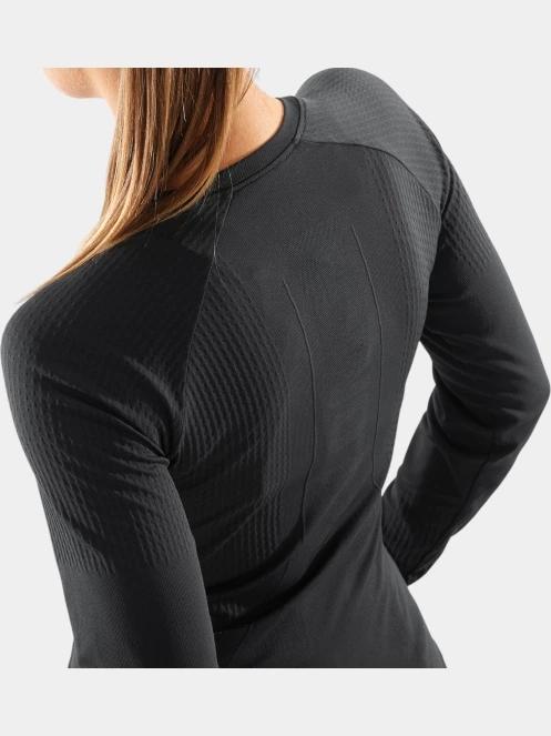 tricou cu maneci lungi, pentru sport pt. femei Salomon Sense Aero Seamless Tee W negru 3