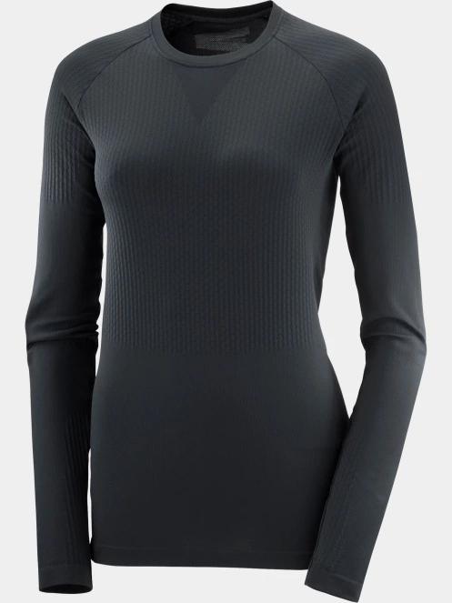 tricou cu maneci lungi, pentru sport pt. femei Salomon Sense Aero Seamless Tee W negru 4