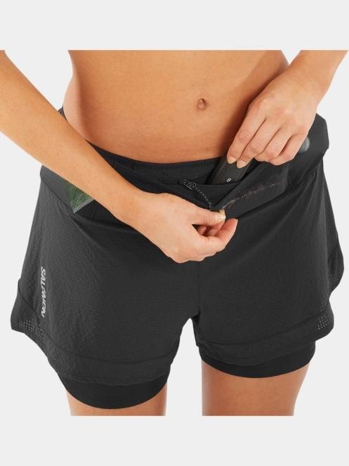 pantaloni scurti pentru sport pt. femei Salomon Sense Aero 2In1 Short W negru 4