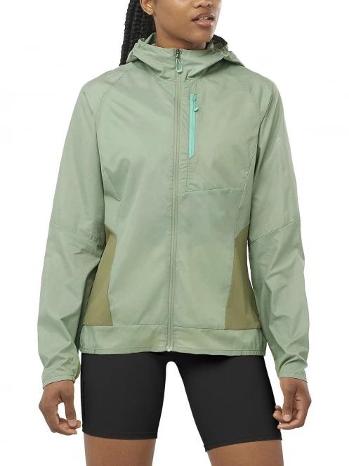 jacheta pentru alergare pt. femei Salomon Bonatti Cross Fz Hoodie W verde 2
