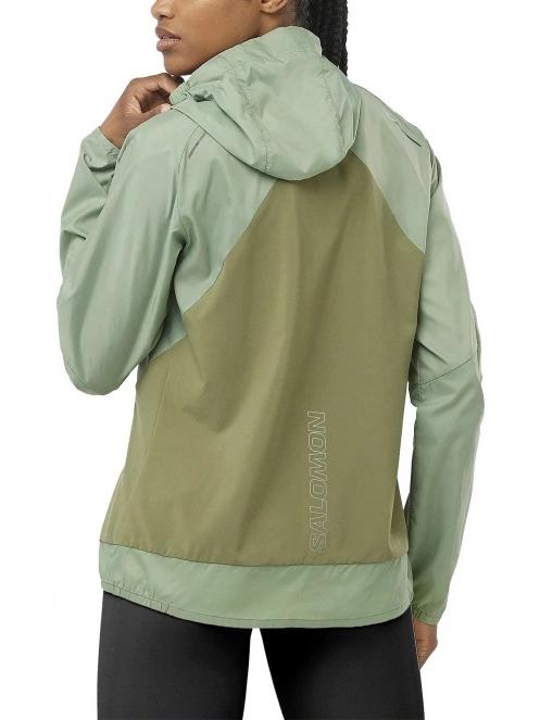 jacheta pentru alergare pt. femei Salomon Bonatti Cross Fz Hoodie W verde 3