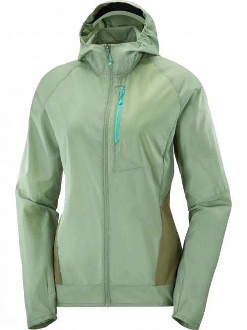 jacheta pentru alergare pt. femei Salomon Bonatti Cross Fz Hoodie W verde 8