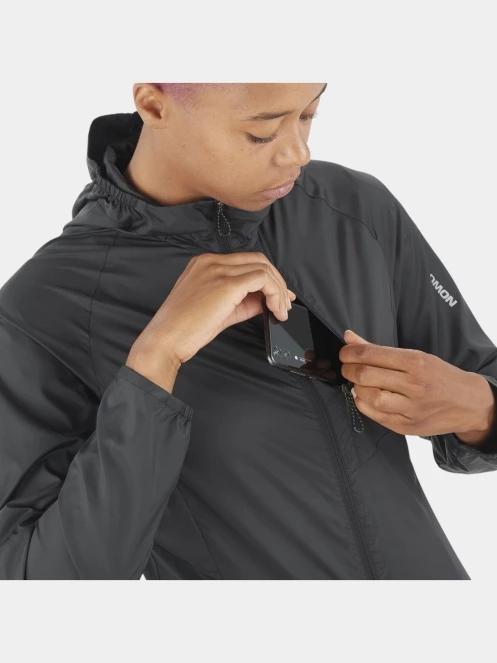 jacheta pentru alergare pt. femei Salomon CroSS Wind Jkt W negru 8