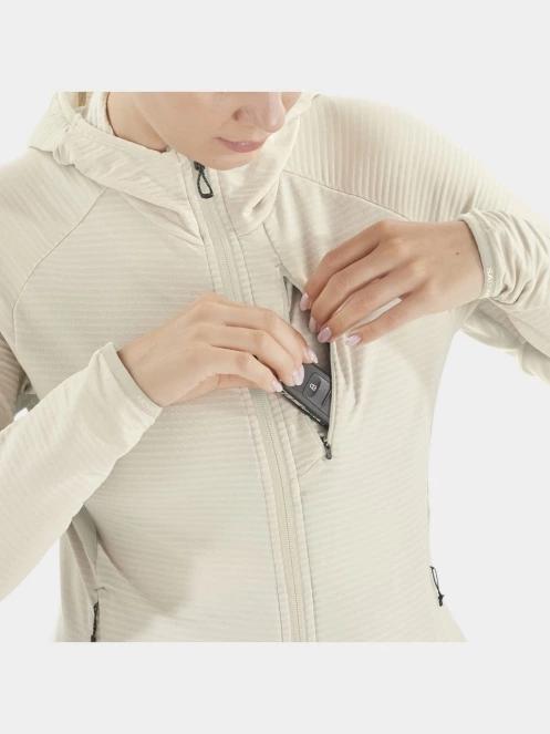 pulover polar pt. femei Salomon Essential Ltwarm Fz HD W nisip 4