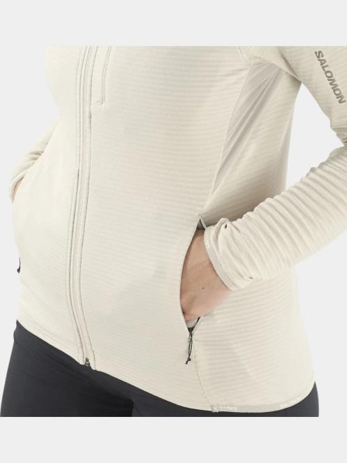 pulover polar pt. femei Salomon Essential Ltwarm Fz HD W nisip 7