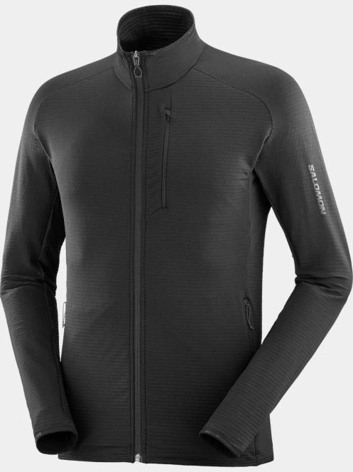 pulover polar pt. barbati Salomon Essential Lt Warm Fz M negru 4