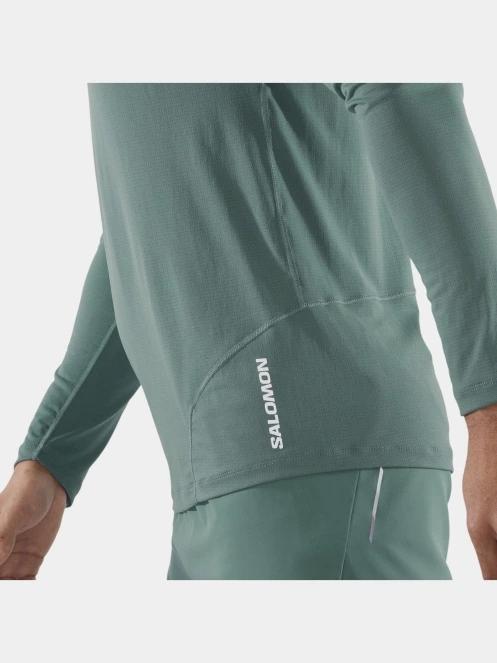 tricou cu maneci lungi, pentru sport pt. barbati Salomon Cross Run Ls Tee M verde 4