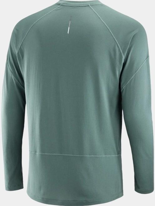 tricou cu maneci lungi, pentru sport pt. barbati Salomon Cross Run Ls Tee M verde 6