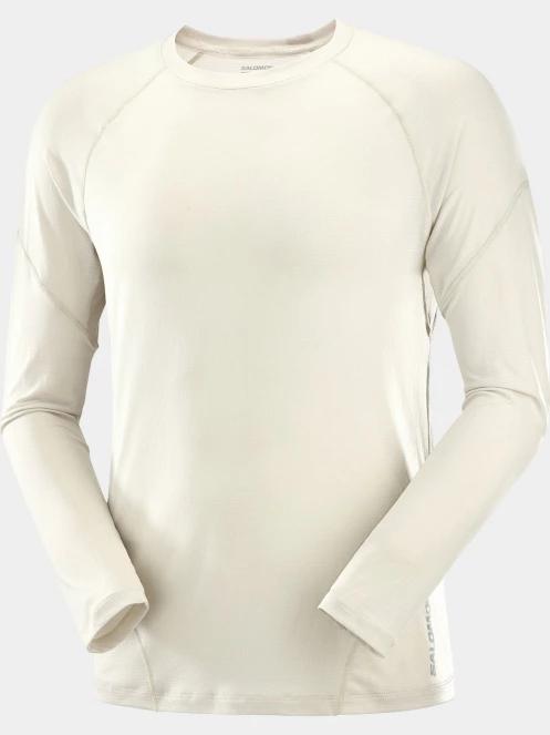tricou cu maneci lungi, pentru sport pt. barbati Salomon Cross Run Ls Tee M alb 4