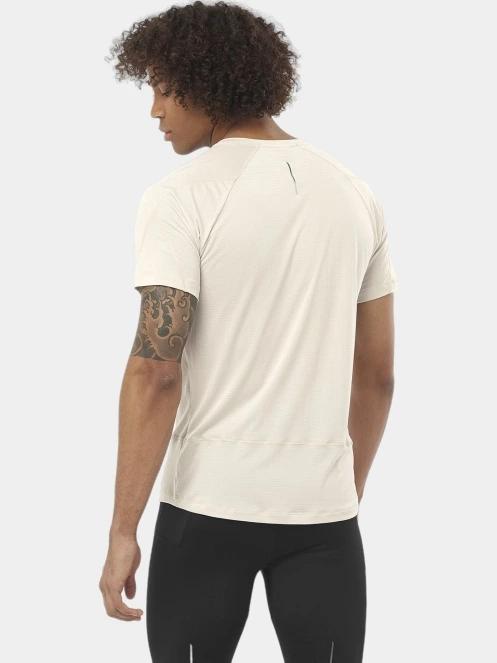 tricou pentru sport, cu maneci scurte pt. barbati Salomon Cross Run Ss Tee M alb 3