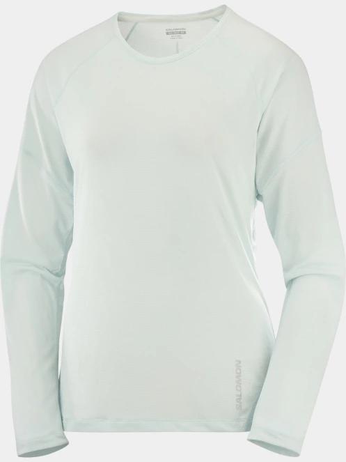 tricou cu maneci lungi, pentru sport pt. femei Salomon Cross Run Ls Tee W albastru deschis 5