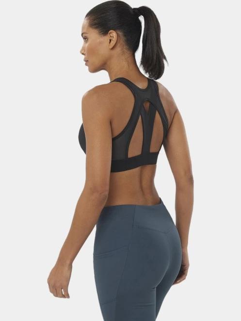 sutien pentru sport pt. femei Salomon Cross Run Bra W negru 3