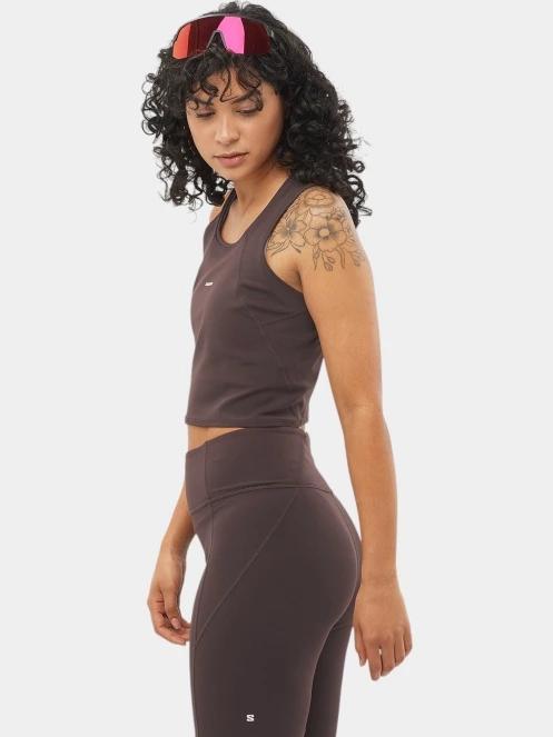 bluza tank pt. femei Salomon Shakeout Bliss maro 4