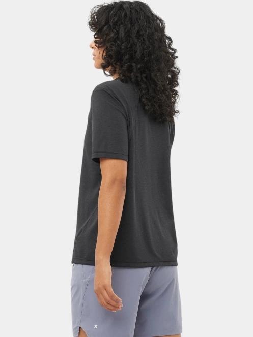 tricou pentru sport, cu maneci scurte pt. femei Salomon Shakeout Core negru 3