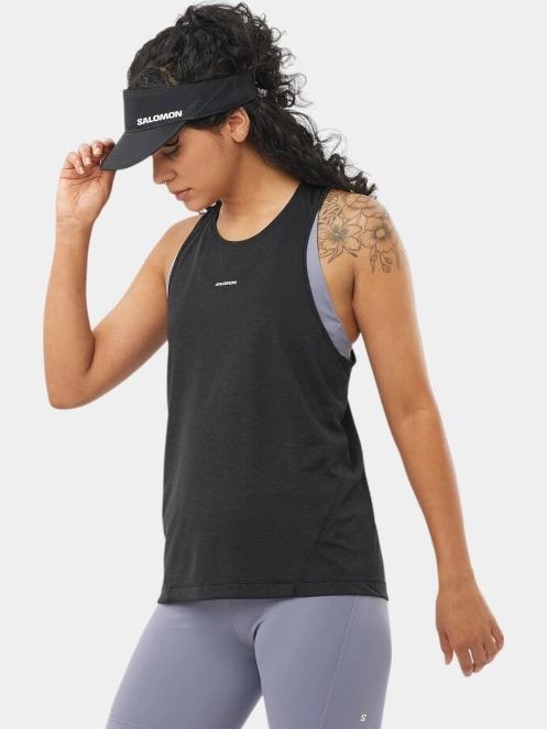 bluza tank pt. femei Salomon Shakeout Core negru 2