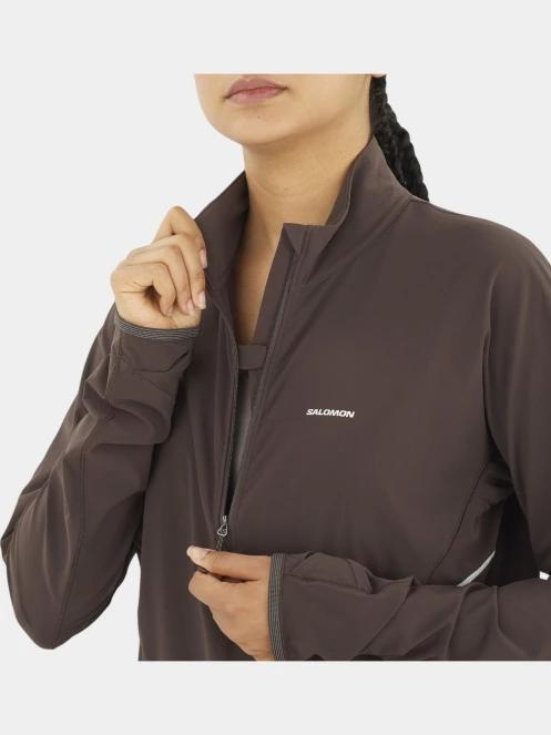 pulover crop pt. femei Salomon Sense Aero Hybrid Cropped maro 5