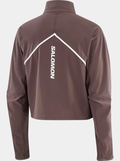 pulover crop pt. femei Salomon Sense Aero Hybrid Cropped maro 8
