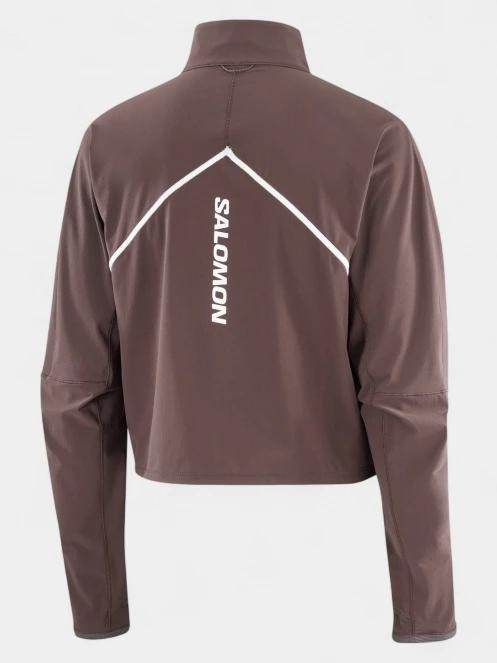 pulover crop pt. femei Salomon Sense Aero Hybrid Cropped maro 8