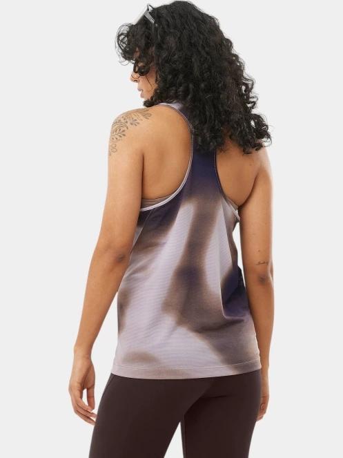 bluza tank pt. femei Salomon Shakeout Core Graphic maro 3