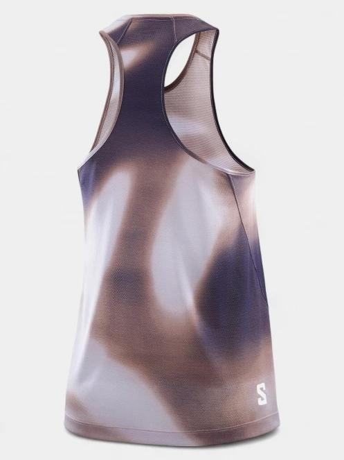 bluza tank pt. femei Salomon Shakeout Core Graphic maro 5