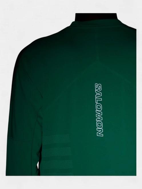 tricou cu maneci lungi, pentru sport pt. barbati Salomon Sense Aero Graphic verde 5
