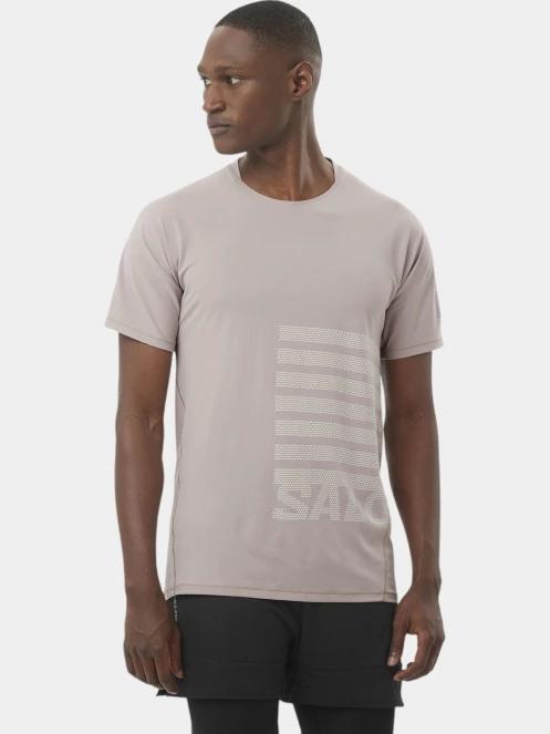tricou pentru sport, cu maneci scurte pt. barbati Salomon Sense Aero Graphic maro 2