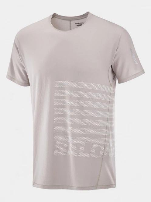 tricou pentru sport, cu maneci scurte pt. barbati Salomon Sense Aero Graphic maro 5