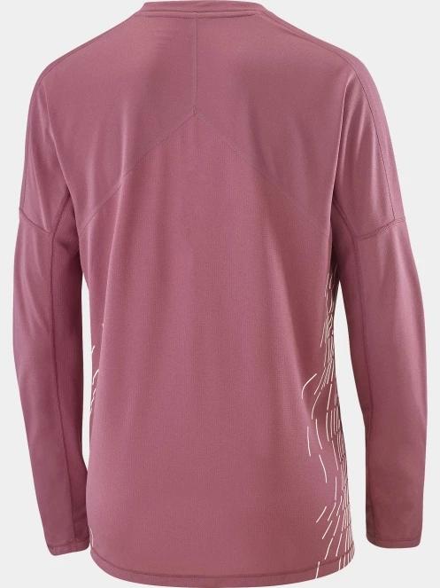 tricou cu maneci lungi, pentru sport pt. femei Salomon Sense Aero LS Tee Gfx W bordo 5